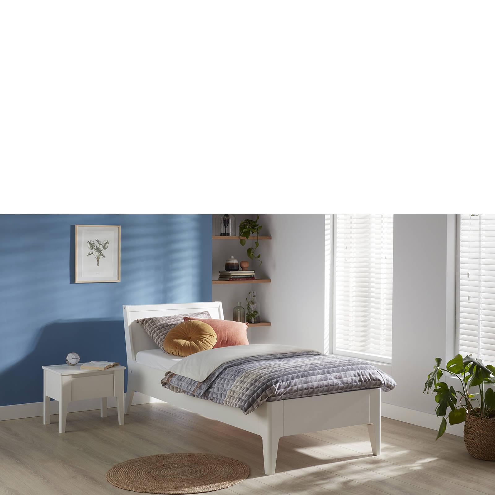Beter Bed Select Bed Topaz Met Nachtkast 90 x 210 cm wit online kopen