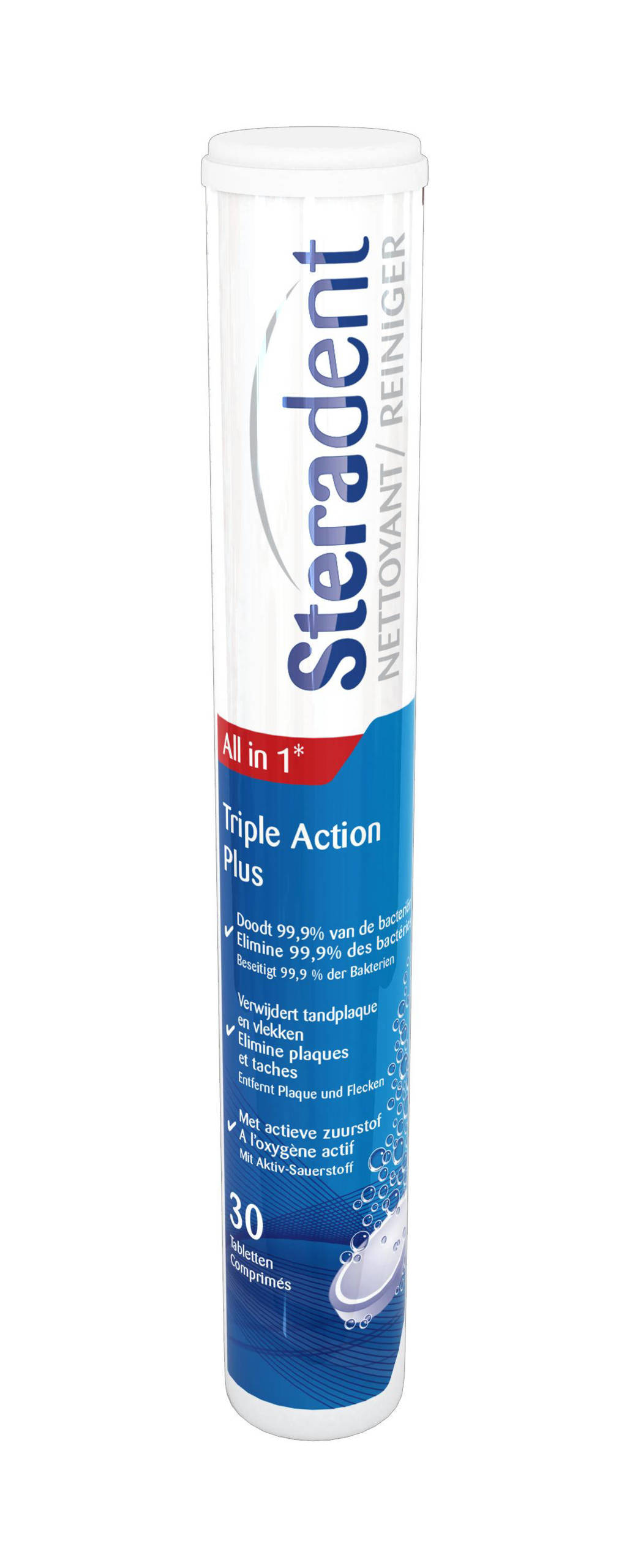 Steradent Kunstgebit Reiniger - Triple Action Plus