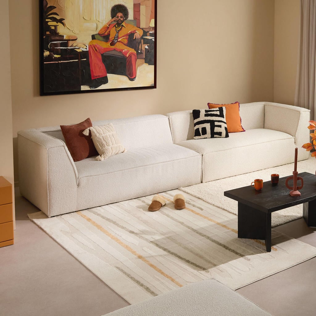 NOUS Living 4-zitsbank Newton - crème bouclé