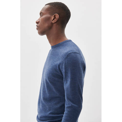 Matinique gemêleerde wollen trui blauw afbeelding