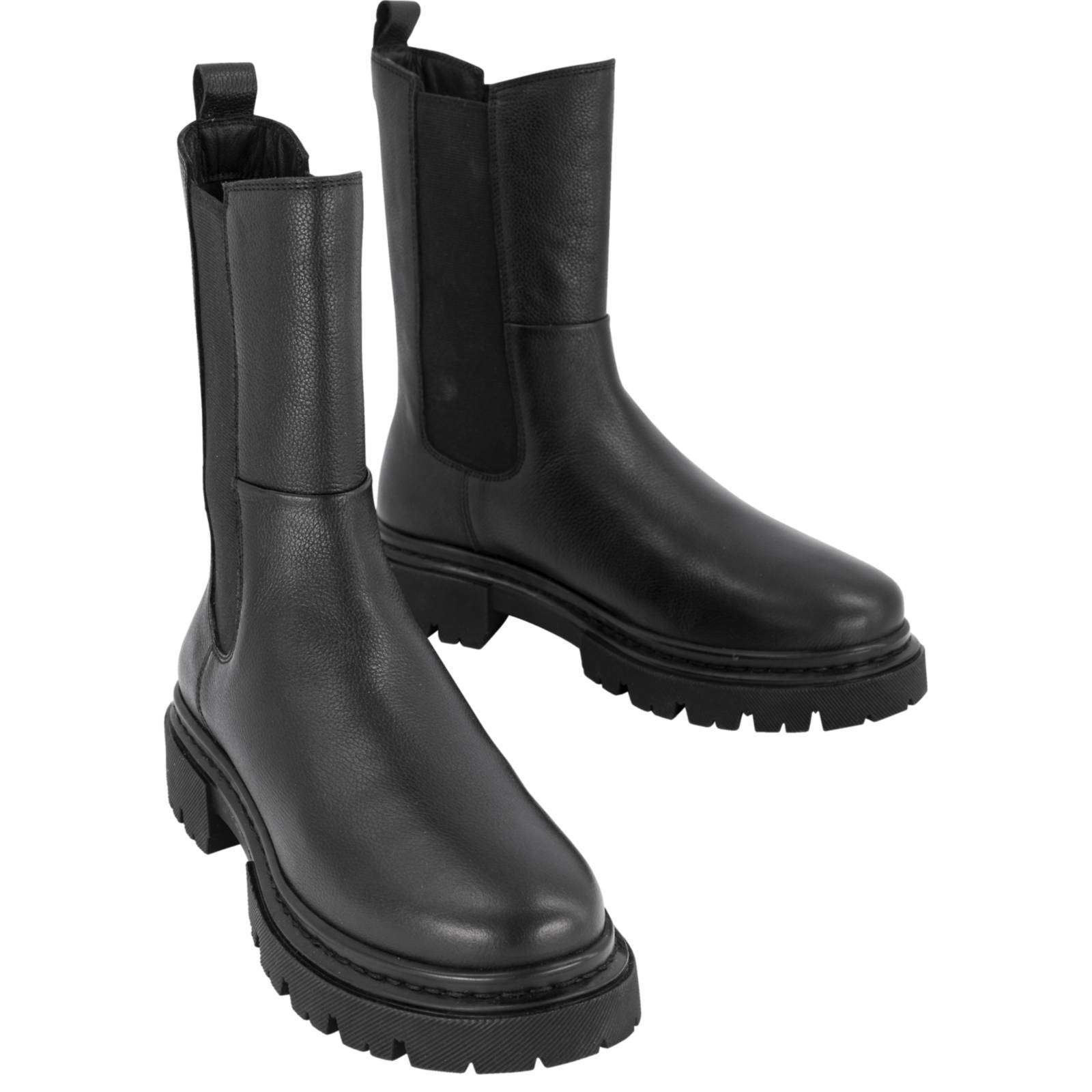 Oxmox leren chelsea boots zwart | wehkamp