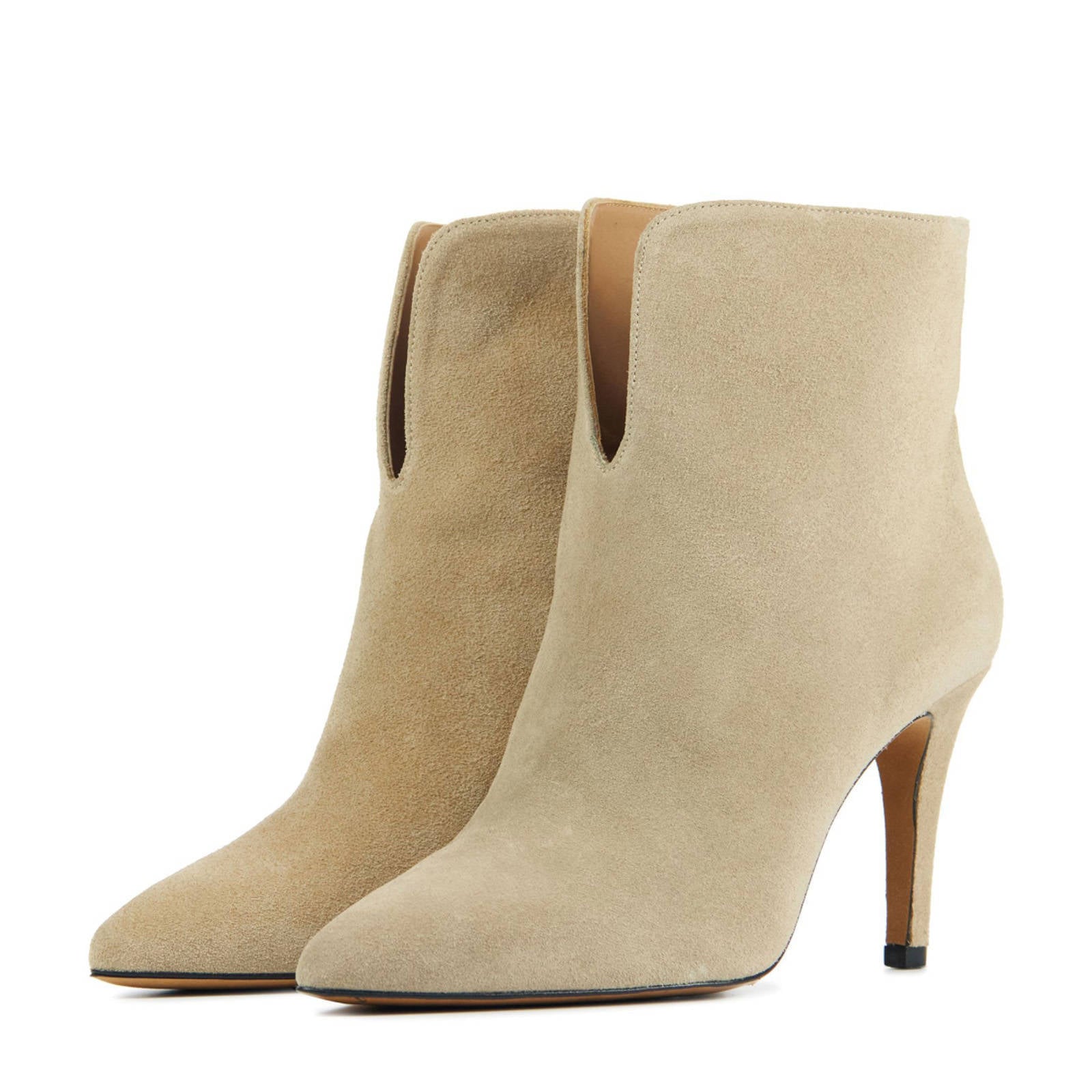 Toral 12600 suède enkellaarzen beige | wehkamp