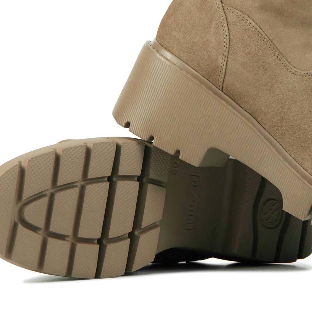 Unisa Jofo suède enkellaarzen taupe wehkamp