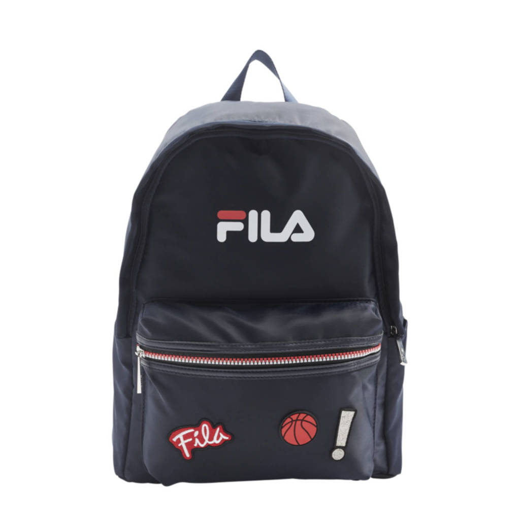 Fila rugzak met patches donkerblauw, Blauw