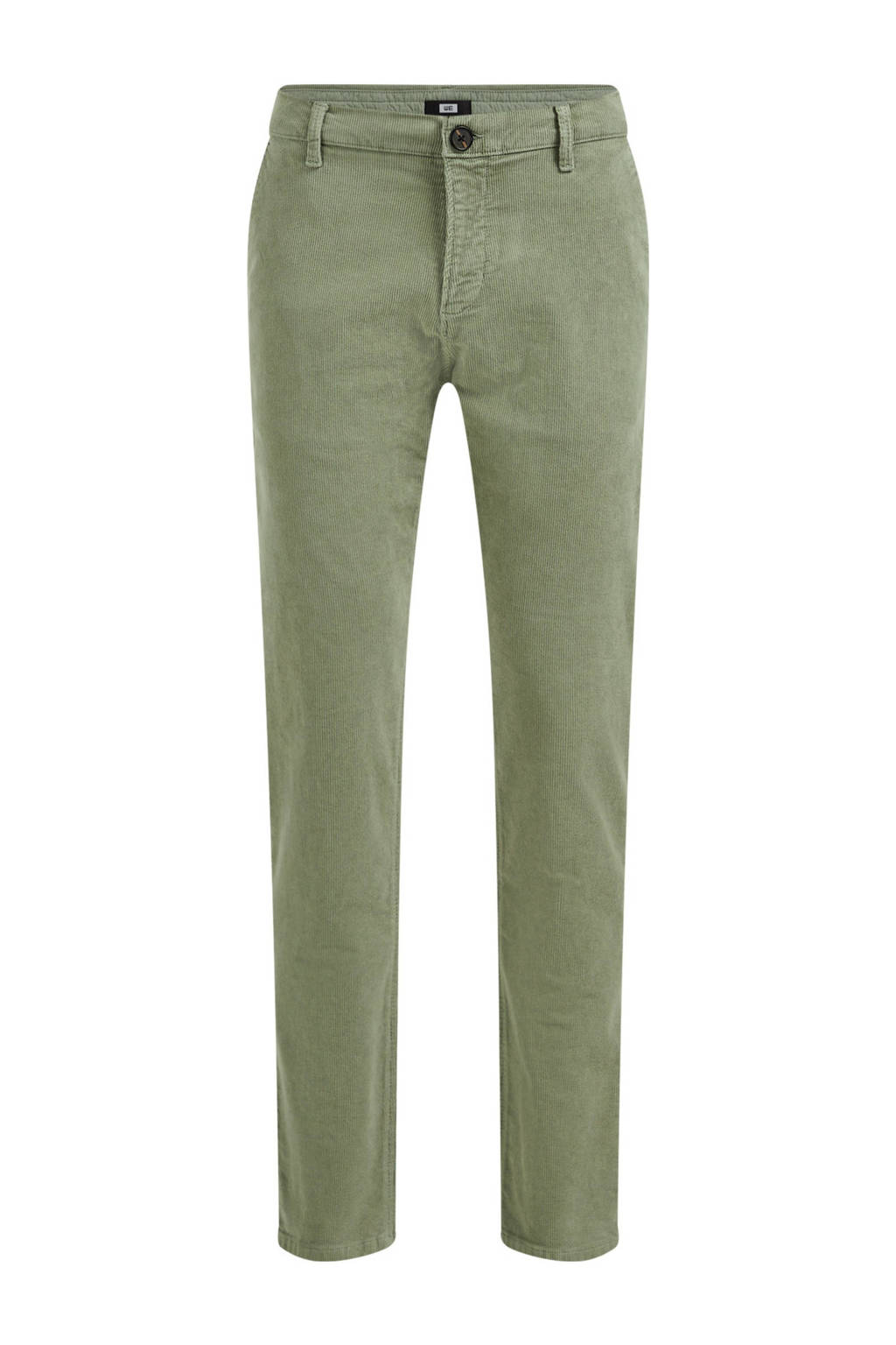 WE Fashion corduroy slim fit broek moss, Moss