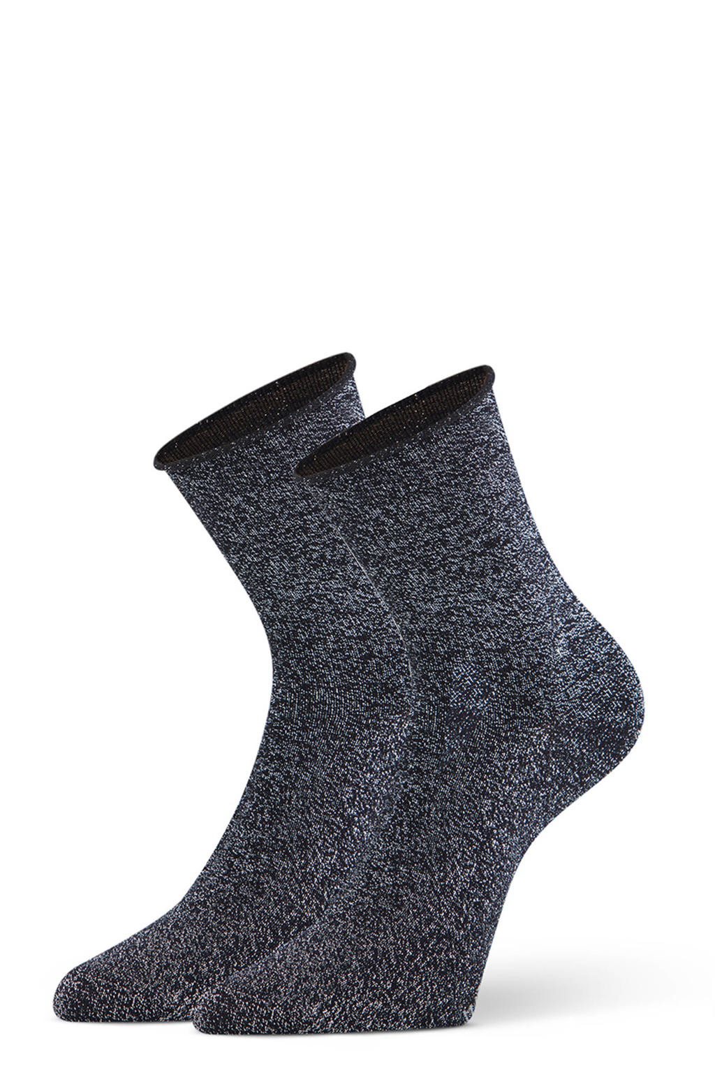 Marcmarcs sokken Blackpool - set van 2 zwart/zilverkleurig