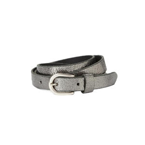leren riem zilverkleurig
