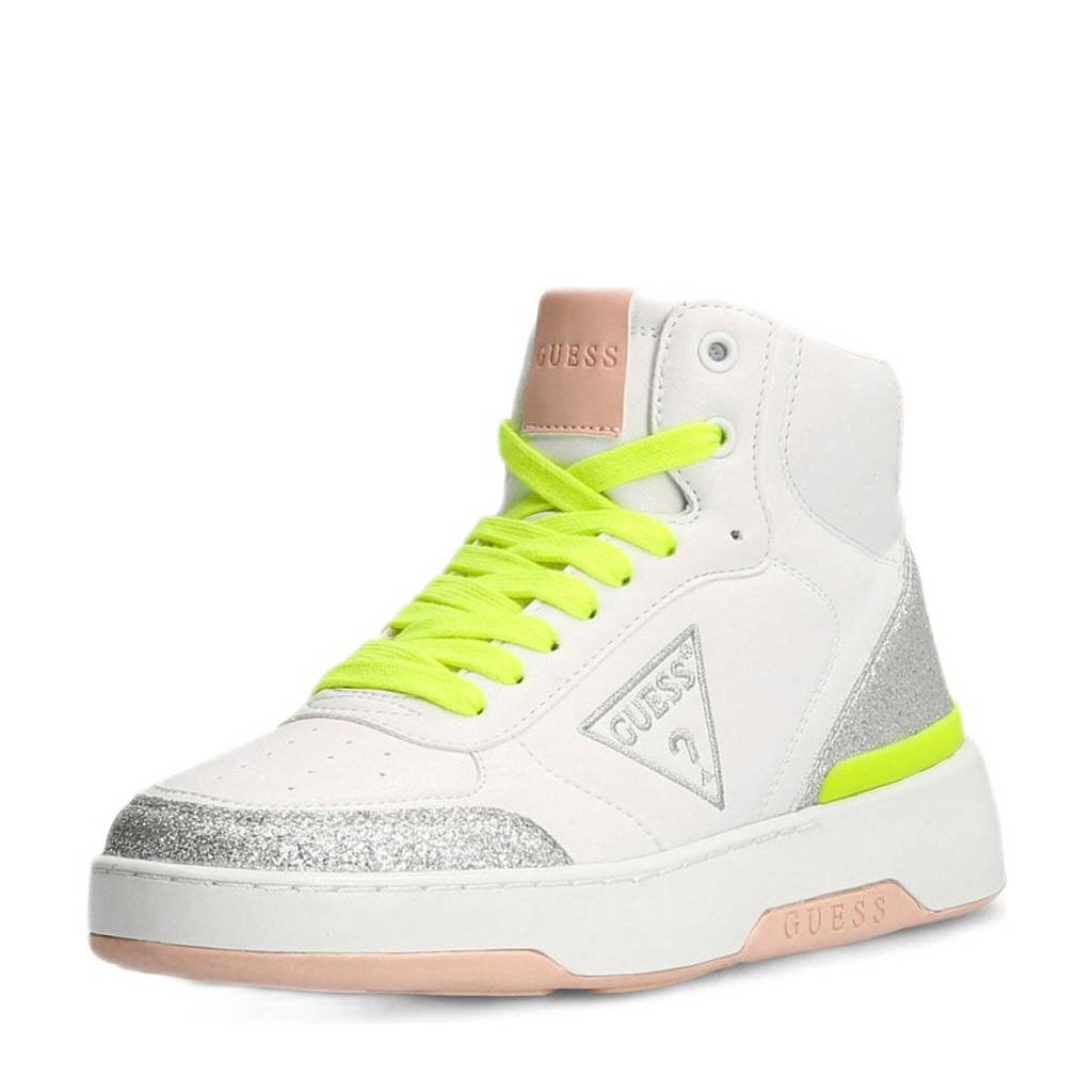 GUESS Maega hoge sneakers wit/multi wehkamp