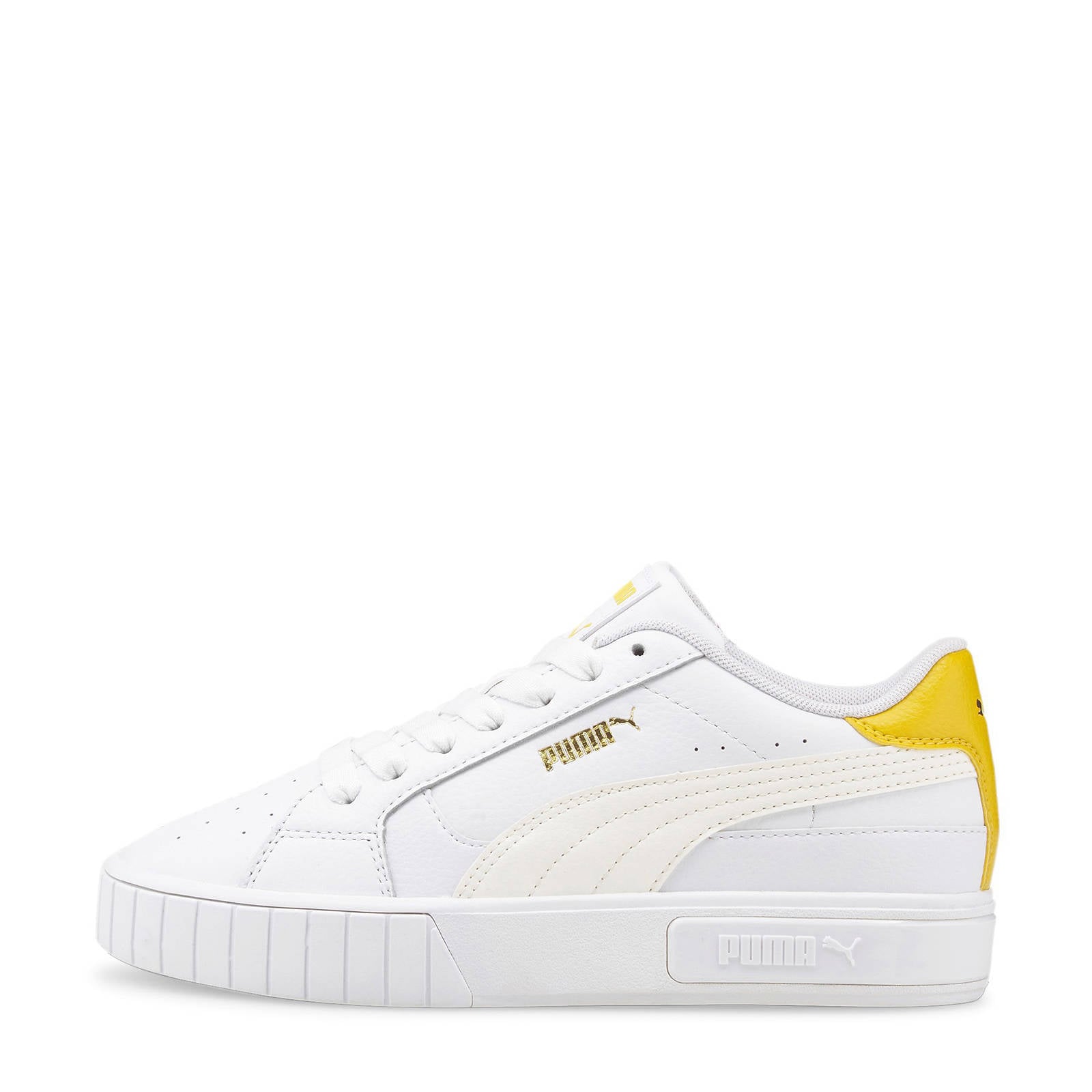 Puma Cali Star sneakers wit/geel | wehkamp