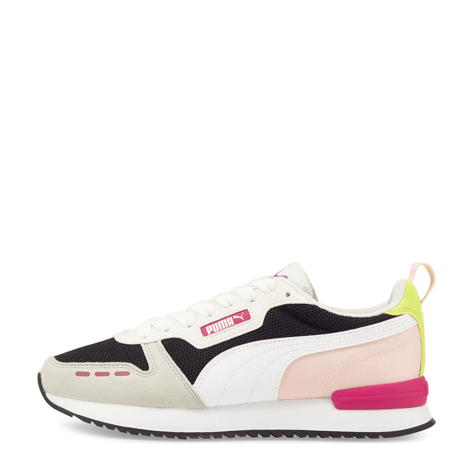 Puma R78 sneakers zwart/wit/lichtroze | wehkamp