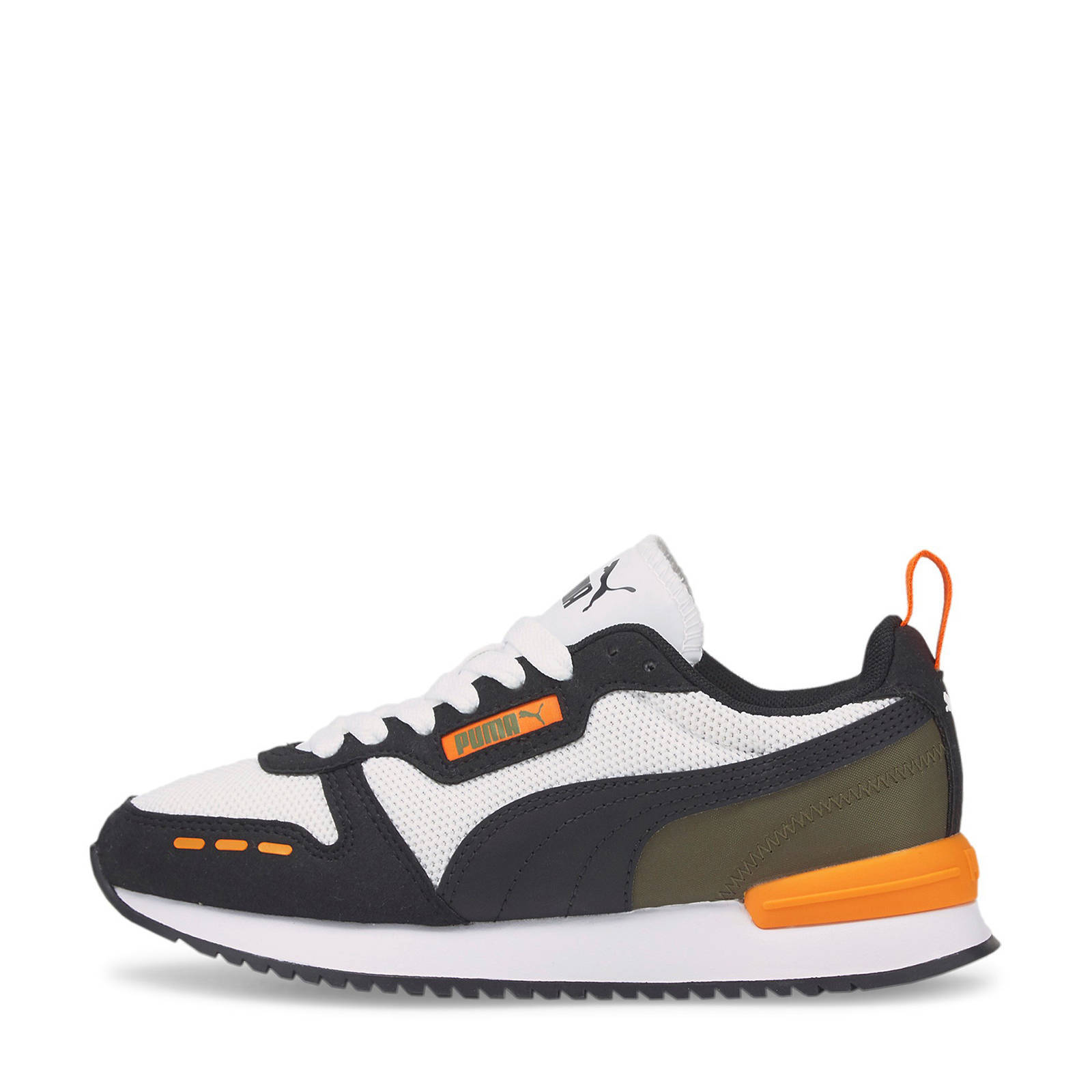 Puma R78 Runner sneakers wit/zwart/oranje | wehkamp