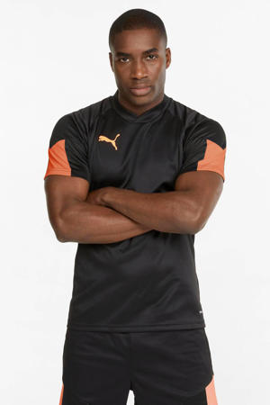   voetbalshirt zwart/oranje
