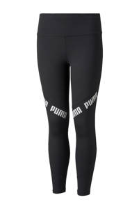Zwart en witte meisjes Puma sportlegging Runtrain van polyester met slim fit en elastische tailleband