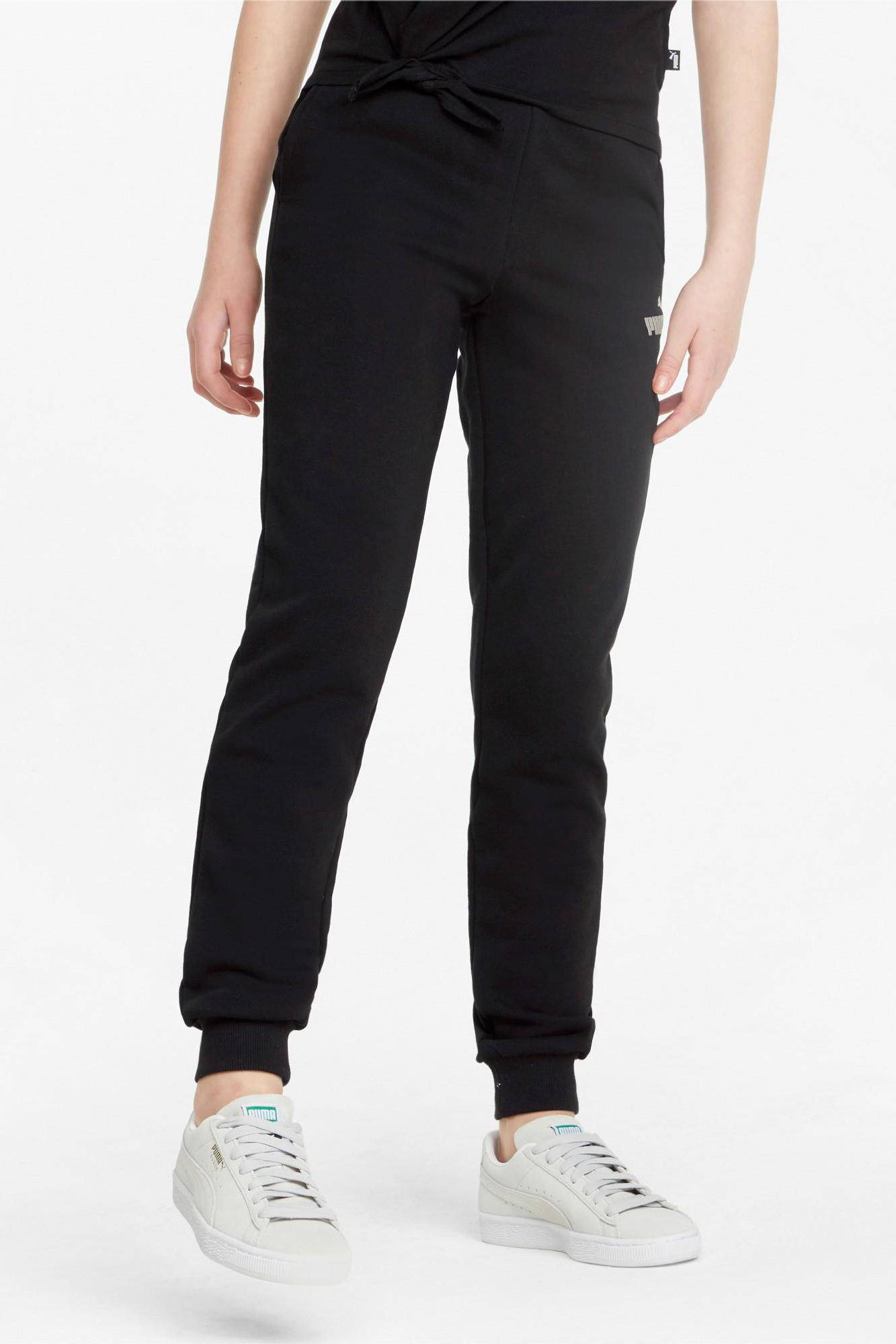 Puma regular fit joggingbroek met logo zwart | wehkamp