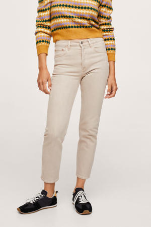 cropped slim fit jeans beige