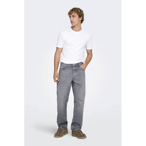 ONLY & SONS slim fit T-shirt (set van 2) ONSBASIC white afbeelding