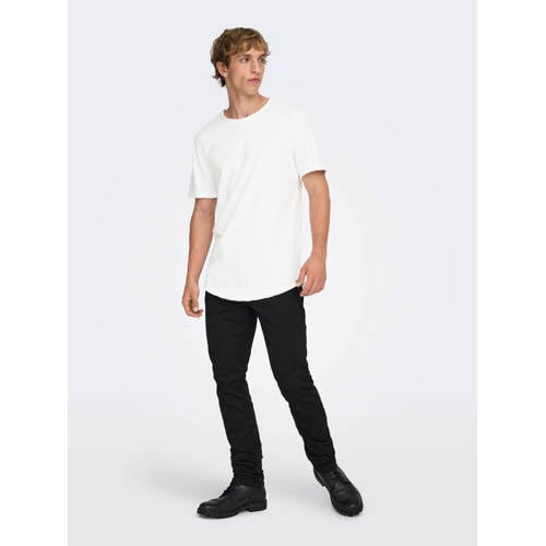 ONLY & SONS regular T-shirt wit afbeelding