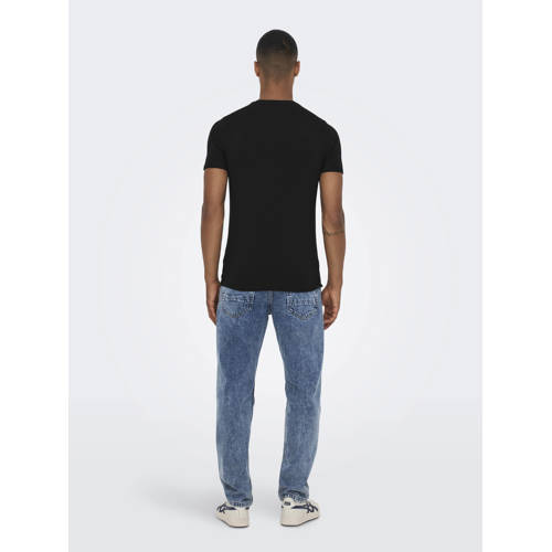 ONLY & SONS slim fit T-shirt (set van 2) ONSBASIC black afbeelding