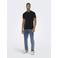 ONLY & SONS slim fit T-shirt ONSBASIC (set van 2) zwart