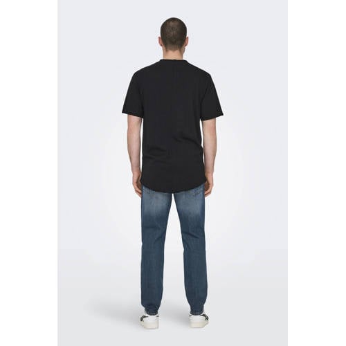 ONLY & SONS regular T-shirt zwart afbeelding
