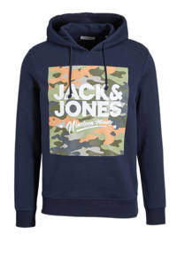 JACK & JONES hoodie JJPETE SHAPE met logo navy blazer, Navy Blazer