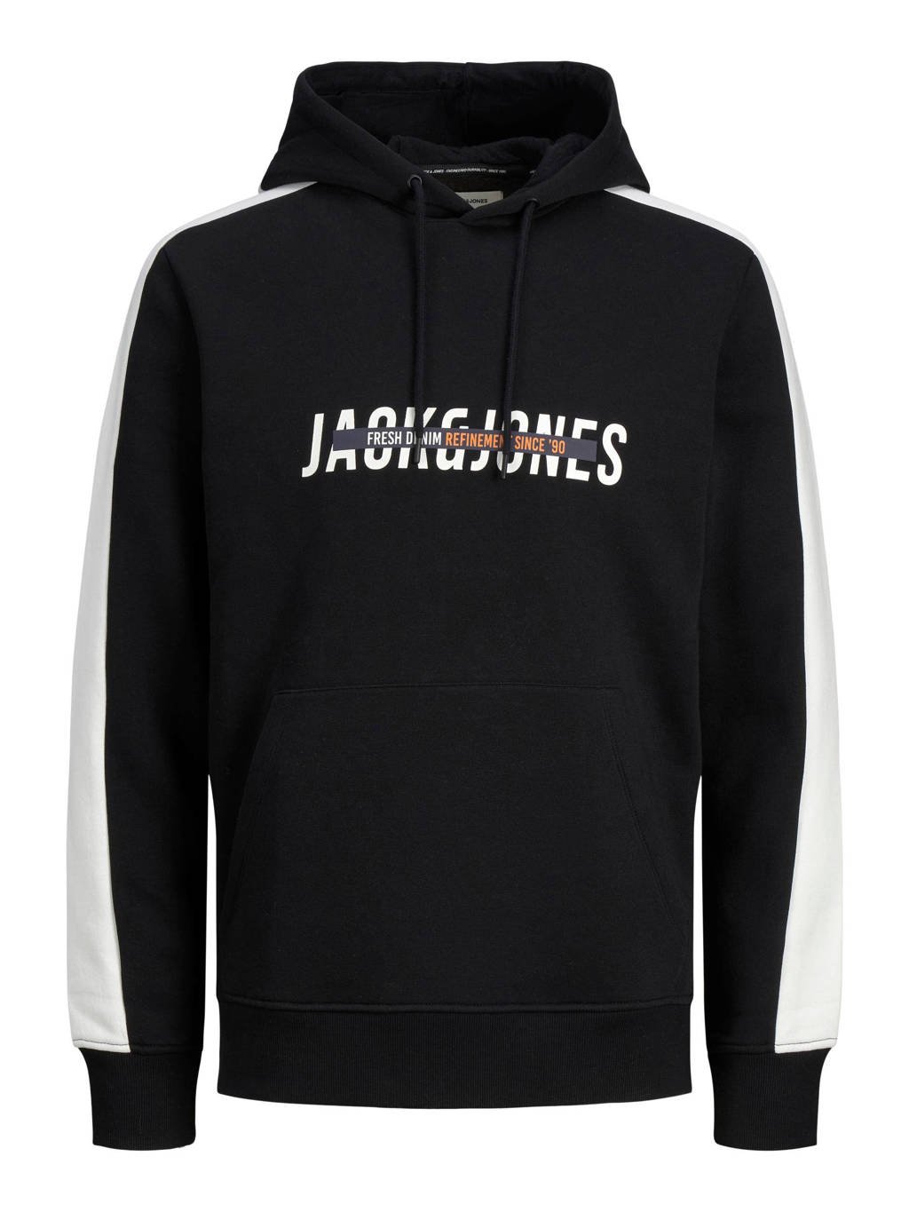 JACK & JONES PLUS SIZE hoodie JJCUT Plus Size met contrastbies black