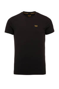Zwarte heren PME Legend basic T-shirt van katoen met korte mouwen en ronde hals