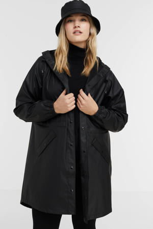 coated jas TAEL zwart