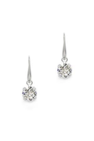 rhodium plated oorbellen Ava Drop