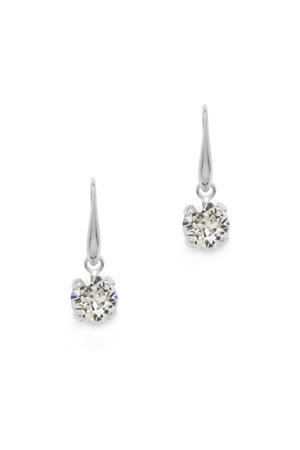 rhodium plated oorbellen Ava Drop