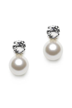 rhodium plated oorbellen Alicia