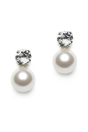 rhodium plated oorbellen Alicia