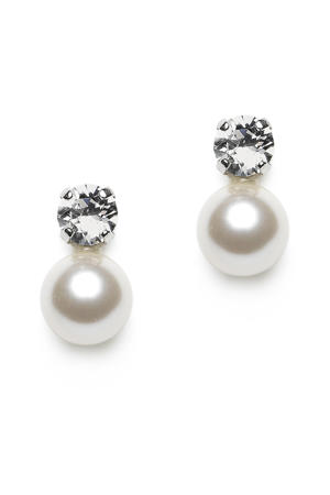 rhodium plated oorbellen Alicia