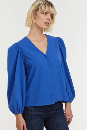 blouse Moretta van biologisch katoen blauw
