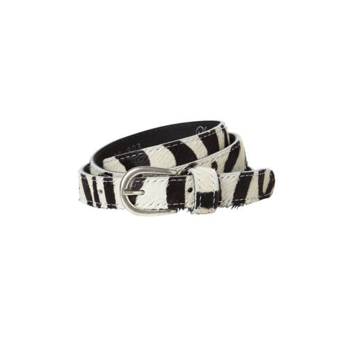 Legend leren riem zebraprint zwart/wit afbeelding