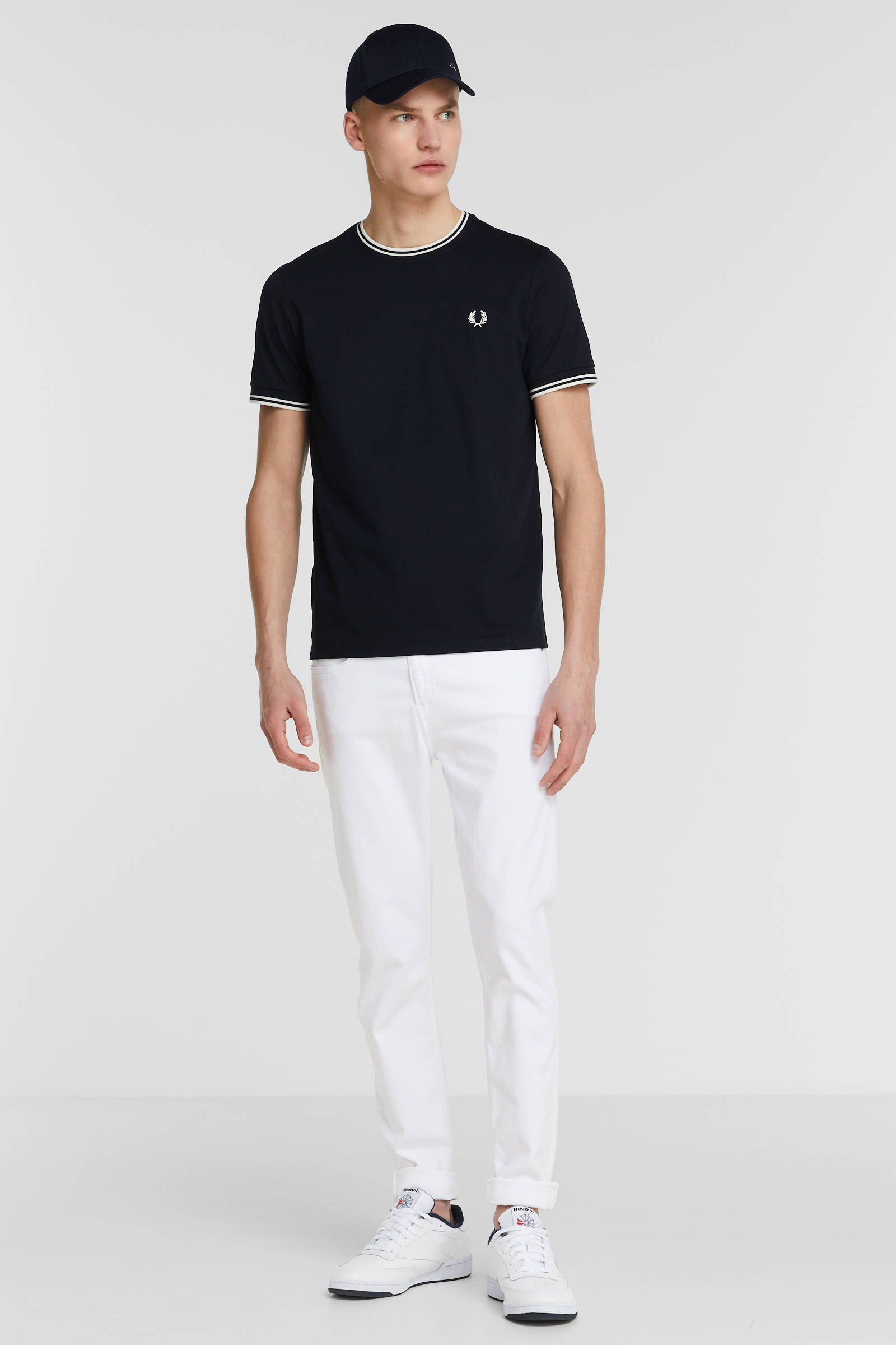 t shirt branca fred perry