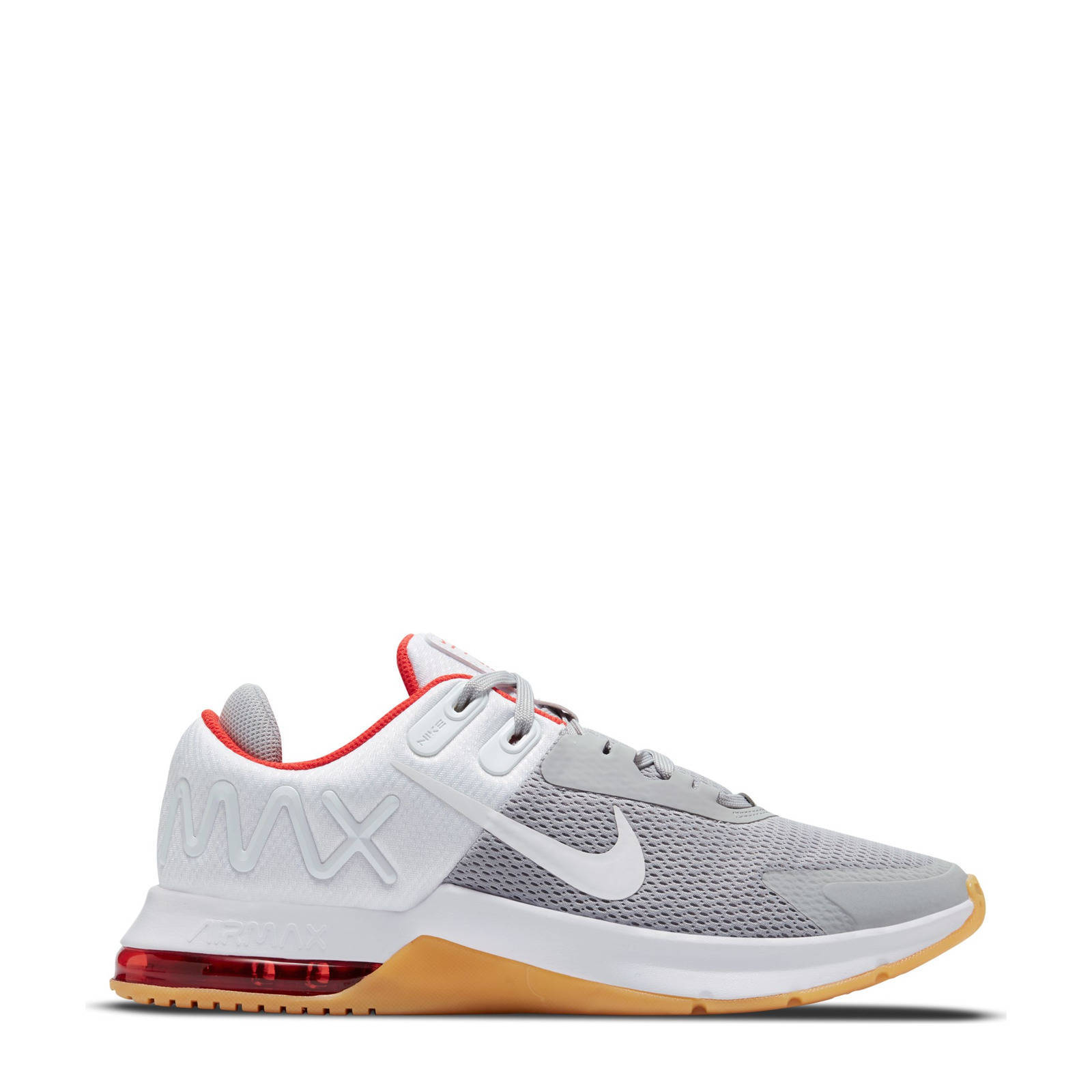 Nike Air Max Alpha Trainer 4 fitness schoenen lichtgrijs/wit/rood | wehkamp