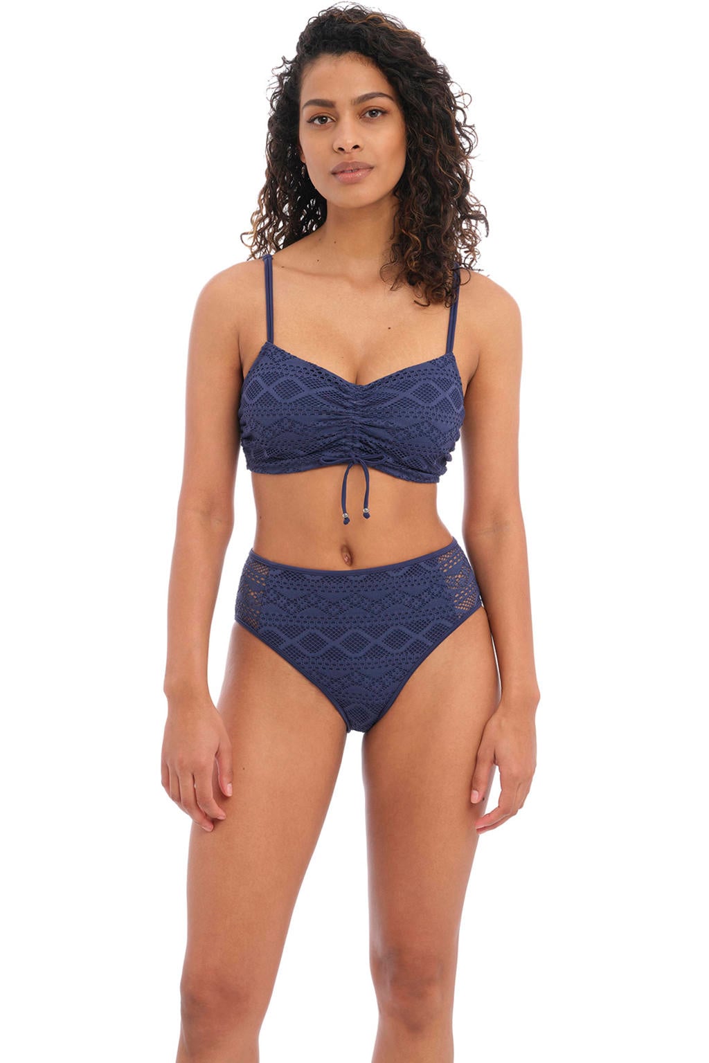 Freya niet-voorgevormde beugel bikinitop Sundance donkerblauw