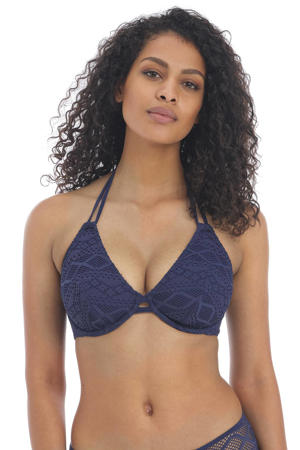 niet-voorgevormde halter bikinitop Sundance donkerblauw