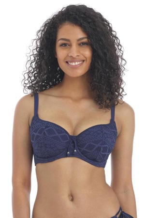niet-voorgevormde beugel bikinitop Sundance donkerblauw