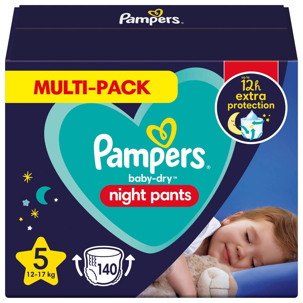 Verbinding lekkage licentie Pampers Night Pants - Maat 5 (12-17kg) - 140 Luierbroekjes - Multi-Pack  Nachtluiers | wehkamp