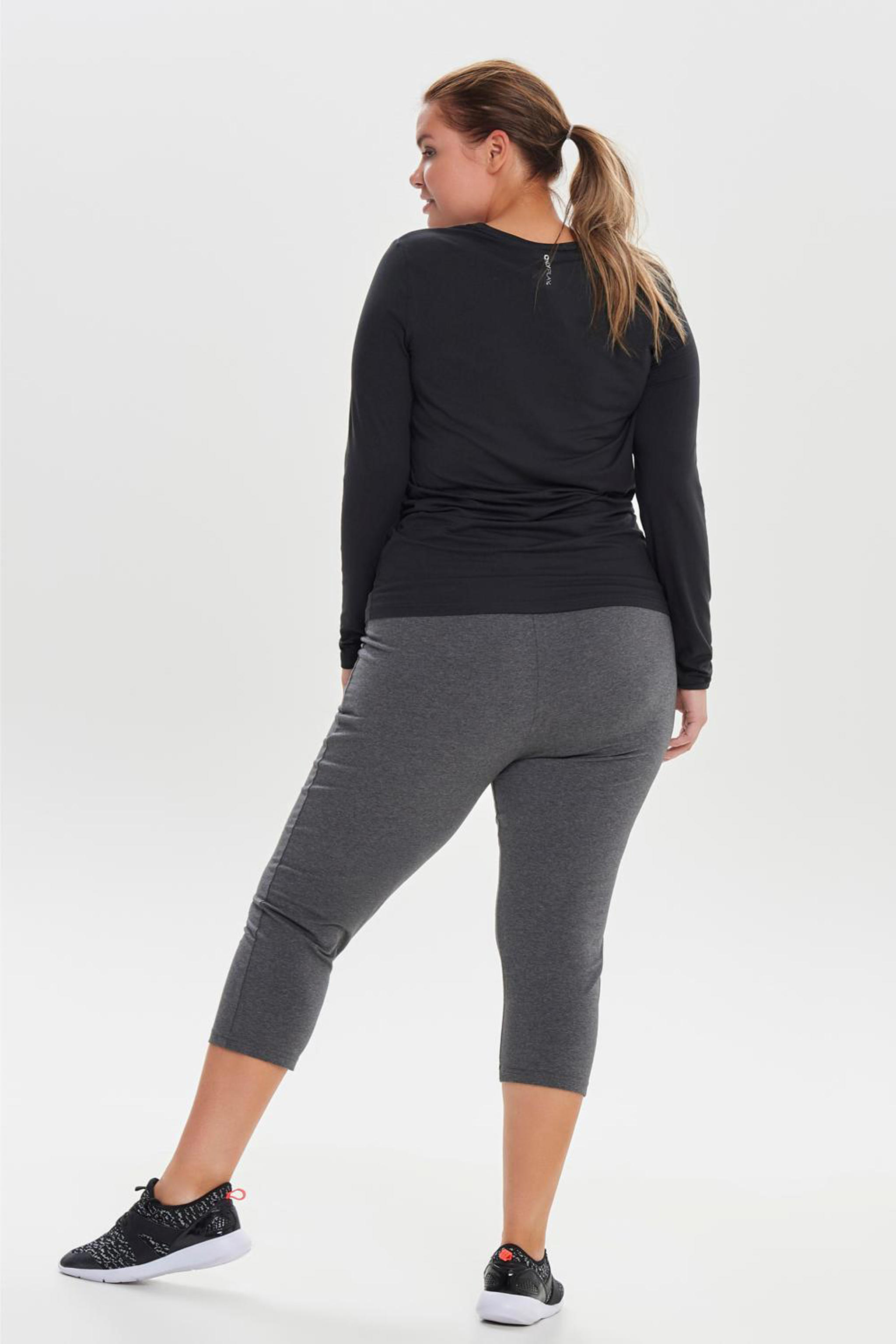 ONLY PLAY CURVY Plus Size sport Tshirt ONPCLARISA zwart wehkamp