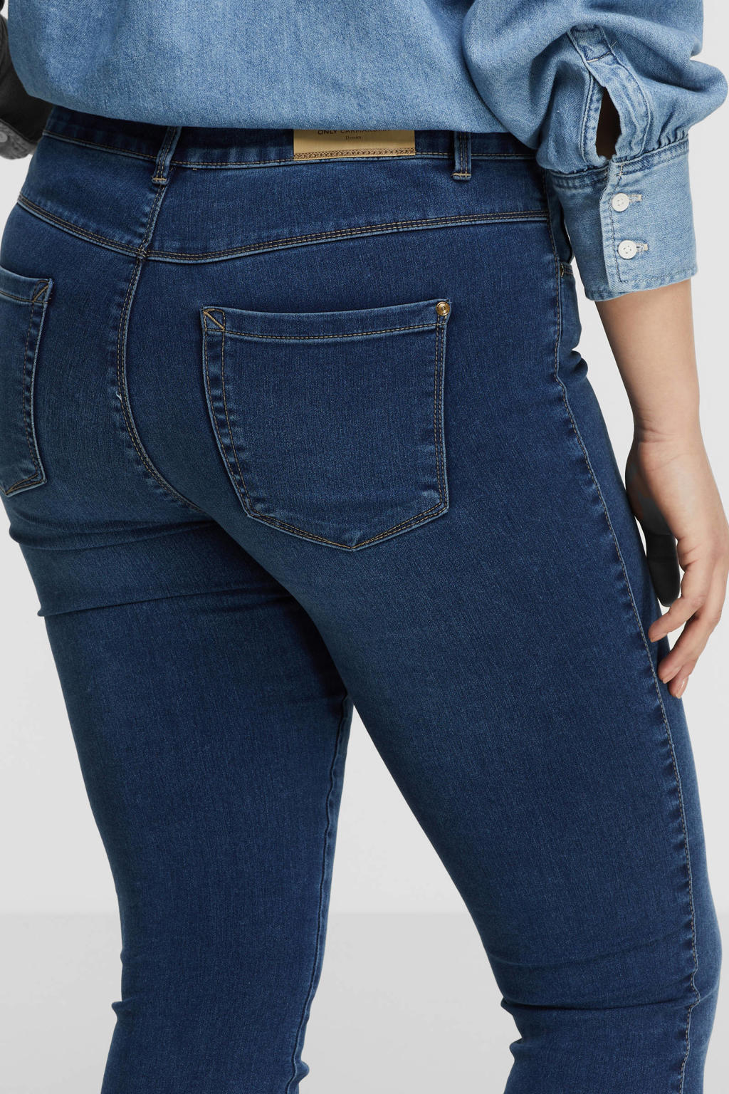 ONLY CARMAKOMA high waist straight fit jeans CARAUGUSTA dark denim