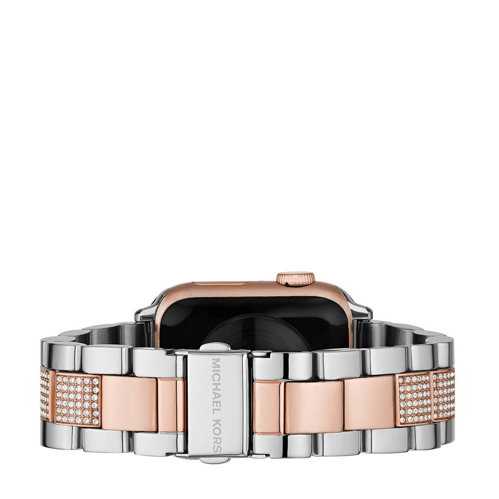 Michael Kors Apple Strap MKS8005 zilverkleurig/rosé | wehkamp