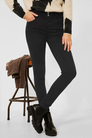 high waist slim fit jeans black soft washed