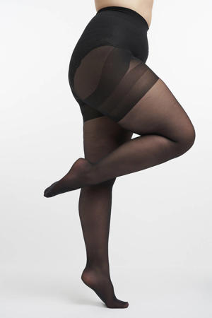 Plus Size panty 40 denier - zwart (set van 2)