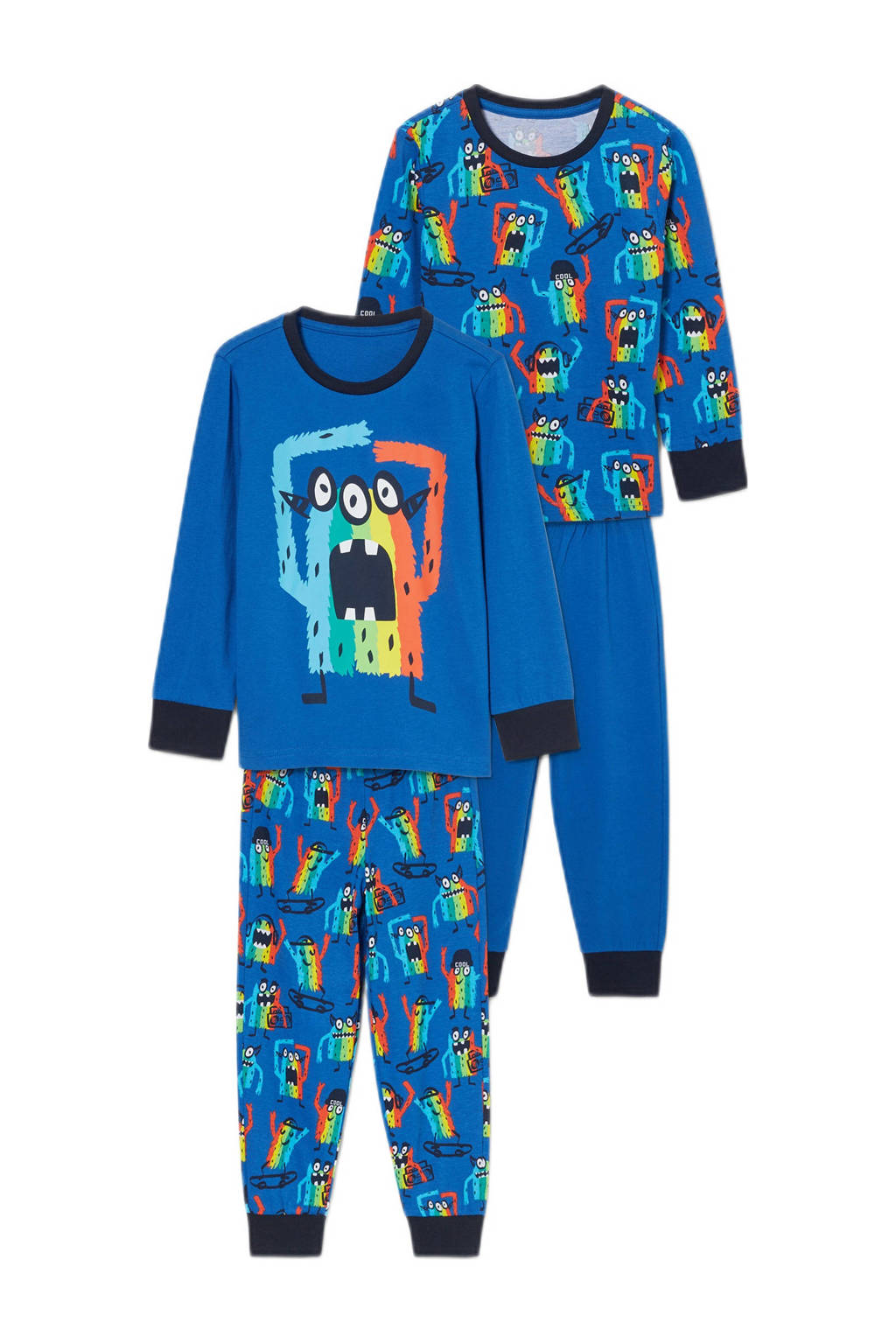 C&A pyjama - set van 2 blauw, Blauw