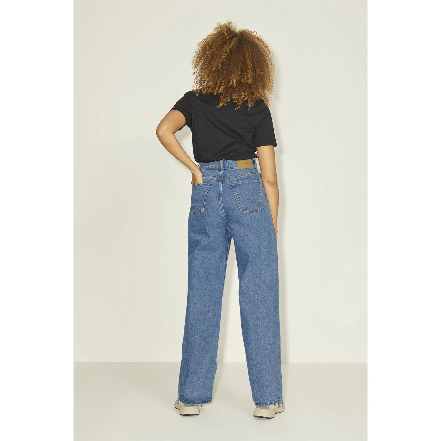 JJXX high waist wide leg jeans JXTOKYO medium blue denim