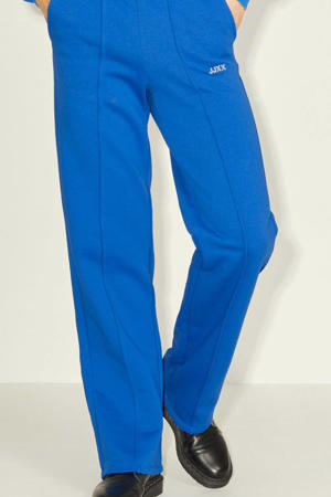 high waist straight fit sweatpants JXCAMILLA van biologisch katoen blauw