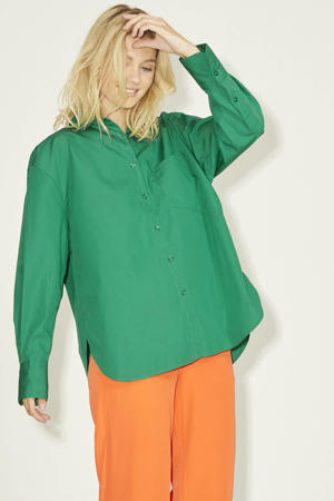 blouse JXJAMIE met biologisch katoen groen